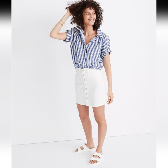Madewell Dresses & Skirts - Madewell sz 29 White Denim Stretch Skirt